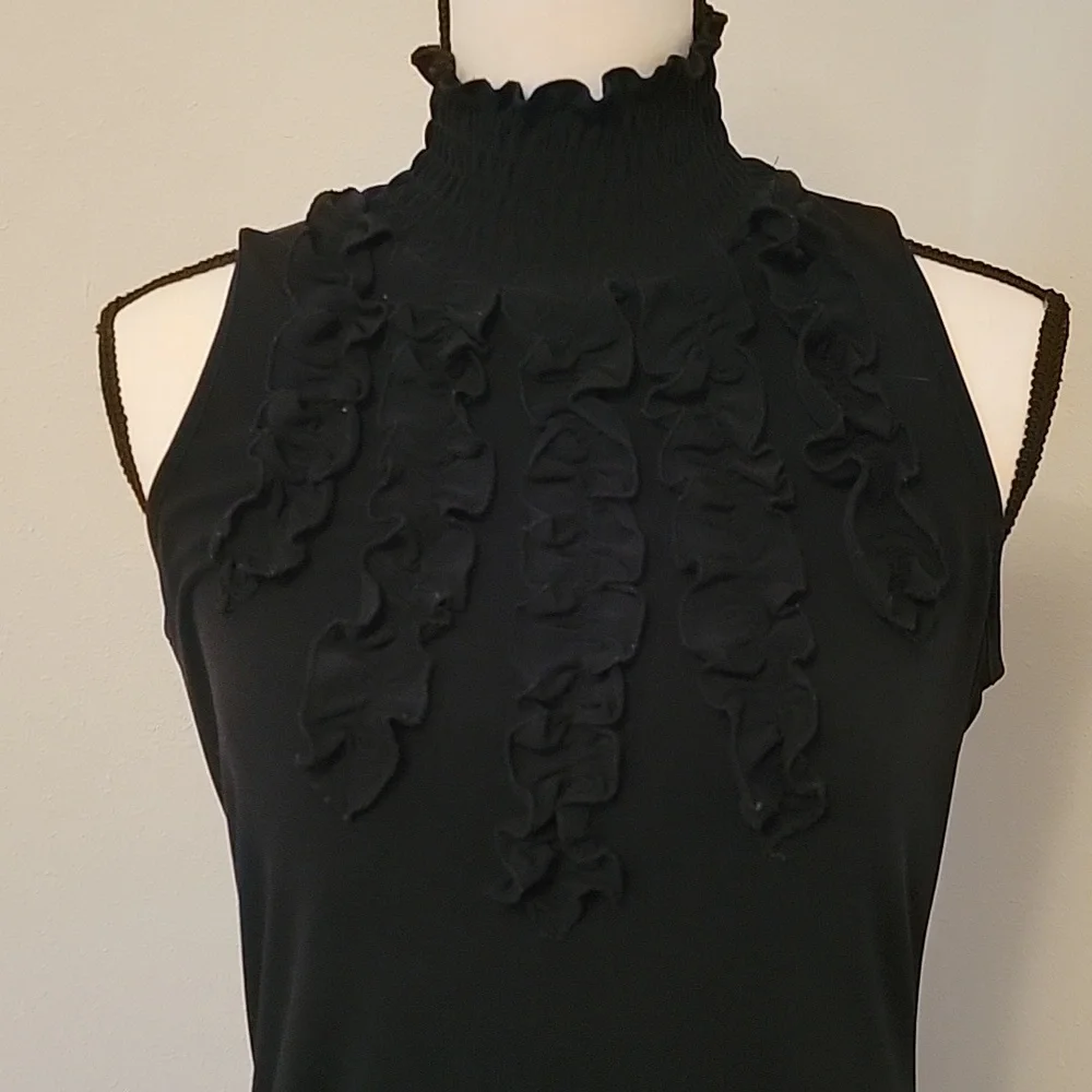 Black Ruffle Top - Picture 2 of 4